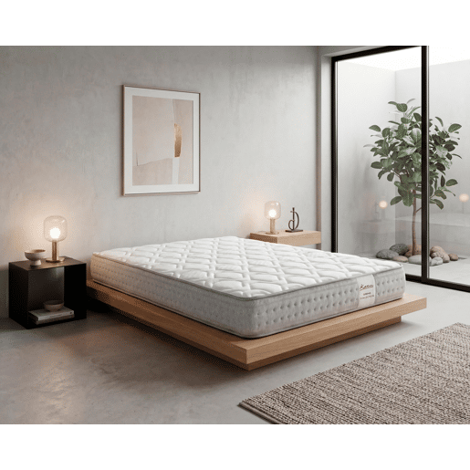 Colchão de molas ensacadas 150x190 cm Mattina - Altura +- 20 cm - Tecnologia híbrida com espuma viscoelástica - Excelente adaptabilidade