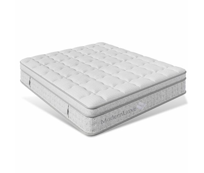 Colchón híbrido 140x190 cm - 7 zonas, núcleo de muelles ensacados y espuma fría, soporte puntual y transpirable - blanco