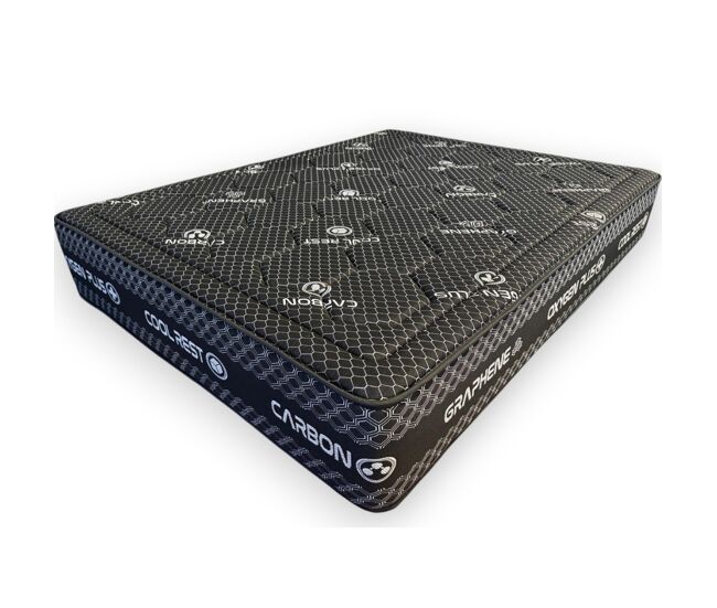 Colchón viscoelástico 30 cm alta gama, 140x200cm de alta firmeza con carbono-grafeno anti-stress