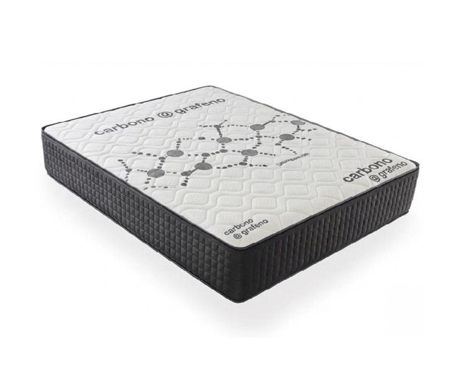 Colchón viscoelástico 30 cm alta gama, 90x200cm de alta firmeza con carbono-grafeno anti-stress