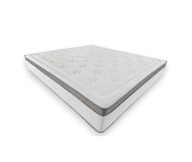 Colchón 140 x 190 muelles ensacados + viscoelástica box titanio firmeza alta