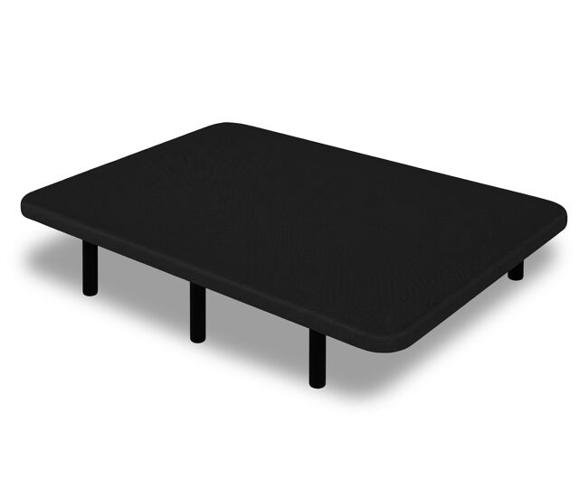 Base tapizada 135 x 180 cm negro - patas 30 cm - tejido 3d antideslizante - estructura resistente - 100% transpirable