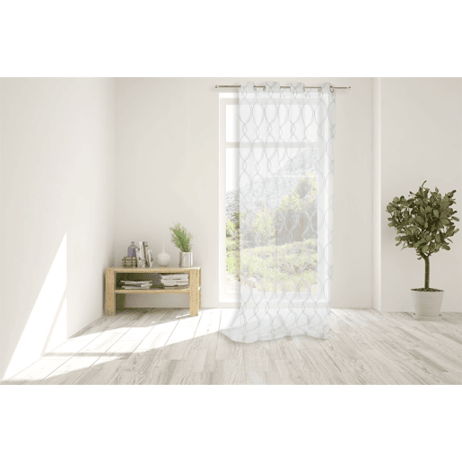 Cortina VOLUTES 140x250cm cor branca