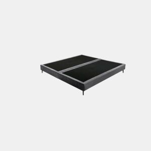 Base LOUVRE 140x190cm tecido cinza SOMNALIS PREMIUM