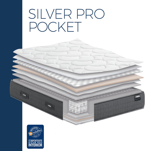 Colchão SILVER PRO POCKET MOLAFLEX 90x200cm Colchão SILVER PRO POCKET MOLAFLEX 90x200cm