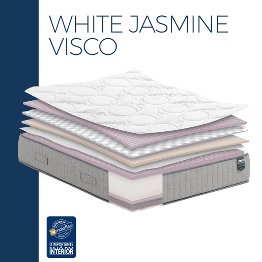 Colchão WHITE JASMINE VISCO Viscoelastica MOLAFLEX 90x200cm