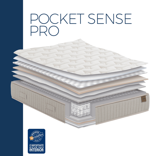 Pack POCKET SENSE PRO cor natural MOLAFLEX 140x190cm Pack POCKET SENSE PRO cor natural MOLAFLEX 140x190cm