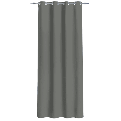 Cortina de poliéster BLACKOUT NIGHT 135x260cm cor cinza