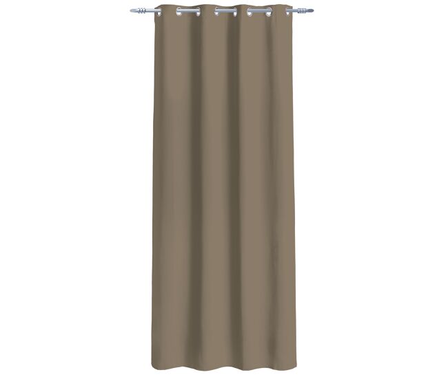 Cortina poliéster blackout night 135x260cm color taupe
