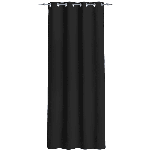 Cortina de rede de poliéster NENI 135x260cm cor preta