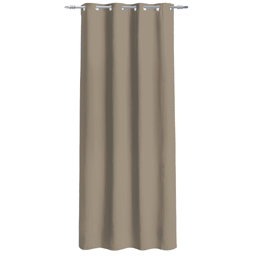 Cortina de rede de poliéster NENI 135x260cm cor taupe