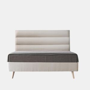 Base 140x190cm tecido de pana bege GREGO SOMNALIS