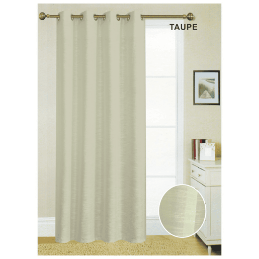 Cortina de ilhós RIMINI 140x260cm cor taupe Cortina de ilhós RIMINI 140x260cm cor taupe