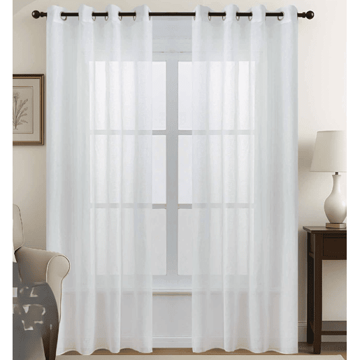 Conjunto de 2 cortinas MALI 140x260cm cor branco Conjunto de 2 cortinas MALI 140x260cm cor branco
