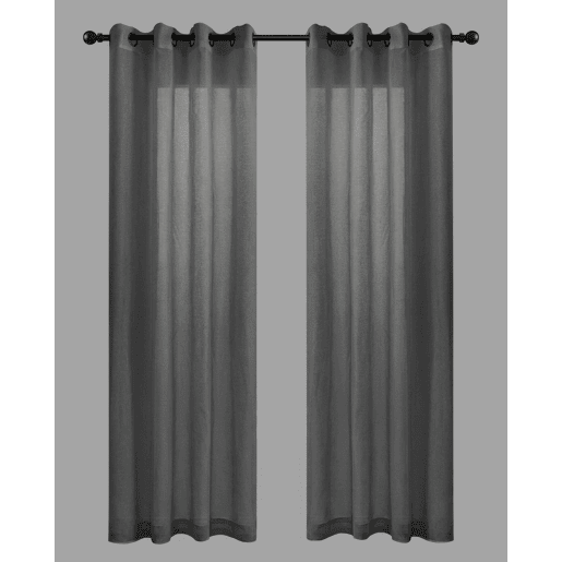 Conjunto de 2 cortinas MALI 140x260cm cor cinza Conjunto de 2 cortinas MALI 140x260cm cor cinza