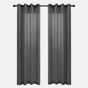 Conjunto de 2 cortinas MALI 140x260cm cor cinza