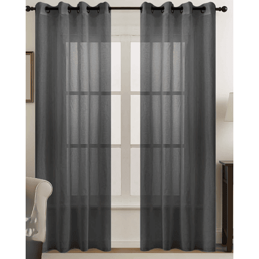 Conjunto de 2 cortinas MALI 140x260cm cor cinza Conjunto de 2 cortinas MALI 140x260cm cor cinza