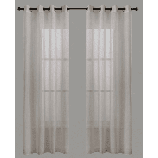Conjunto de 2 cortinas MALI 140x260cm cor pedra