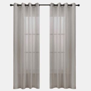 Conjunto de 2 cortinas MALI 140x260cm cor pedra