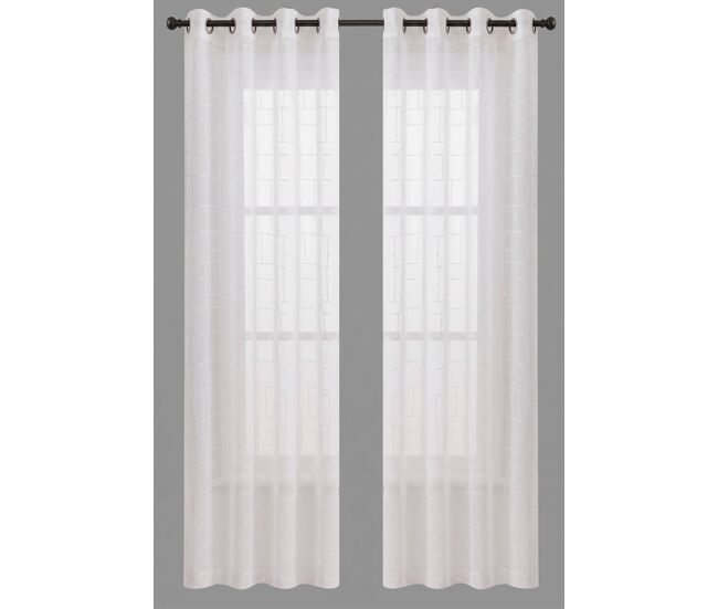 Visillo ollados cosmos 140x260cm color blanco