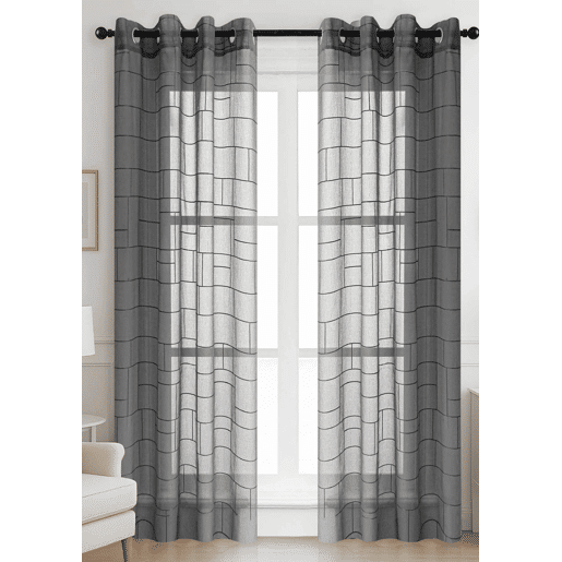 Cortina de ilhós COSMOS 140x260cm cor cinza Cortina de ilhós COSMOS 140x260cm cor cinza