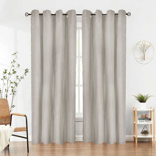 Cortina de ilhós VALENCIA 140x260cm cor taupe