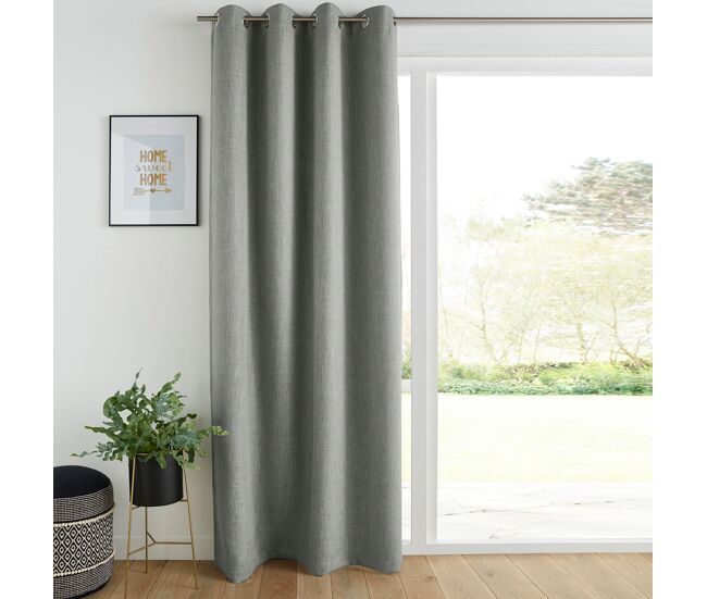 Cortina ollados denia 140x260cm color gris