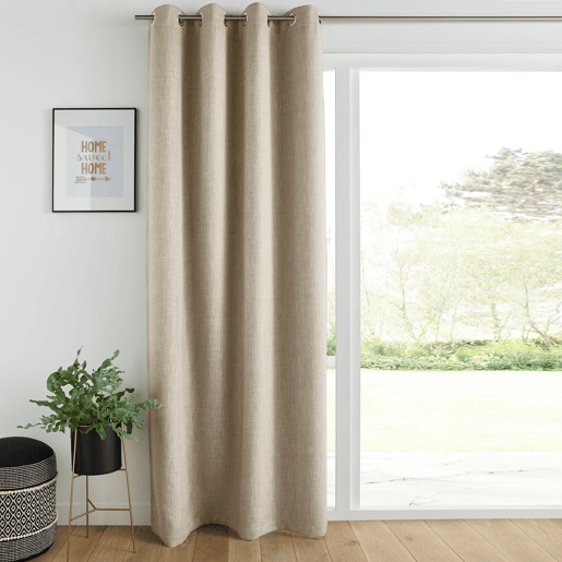 Cortina de ilhós DENIA 140x260cm cor taupe
