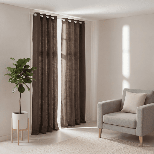 Cortina de poliéster PANAMA 140x260cm cor bege