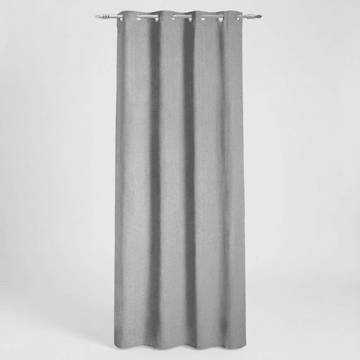 Cortina de poliéster PANAMA 140x260cm cor prateado