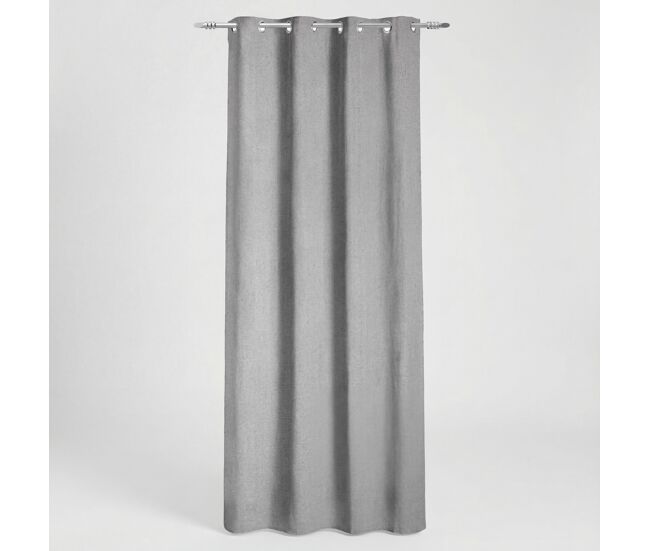 Cortina poliéster panama 140x260cm color plata