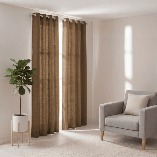 Cortina de poliéster PANAMA 140x260cm cor laranja