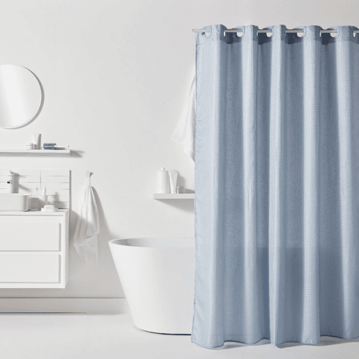 Cortina de banho JACQUARD 180x200cm azul