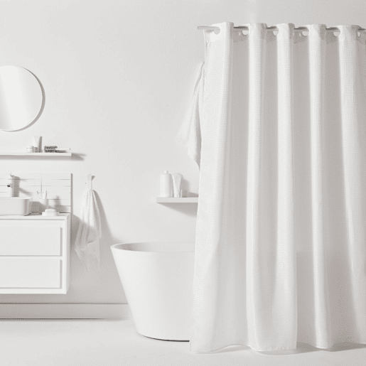Cortina de banho JACQUARD 180x200cm branco