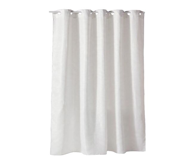 Cortina baño jacquard 180x200cm color blanco