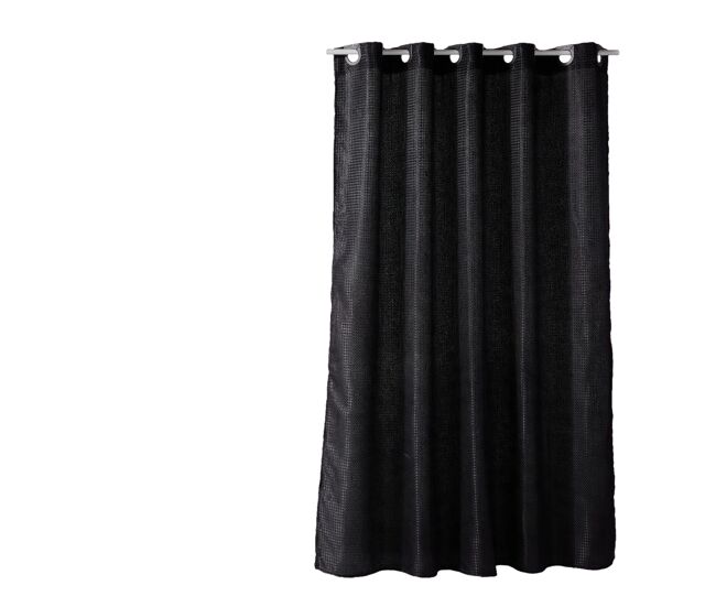 Cortina baño jacquard 180x200cm color negro