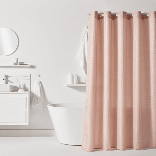 Cortina de banho JACQUARD 180x200cm rosa
