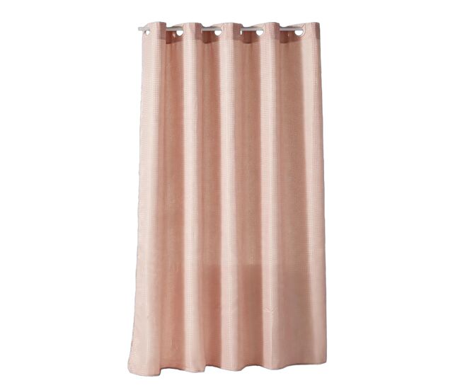 Cortina baño jacquard 180x200cm color rosa