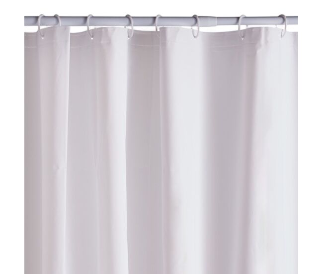 Cortina baño peva 180x200cm color blanco