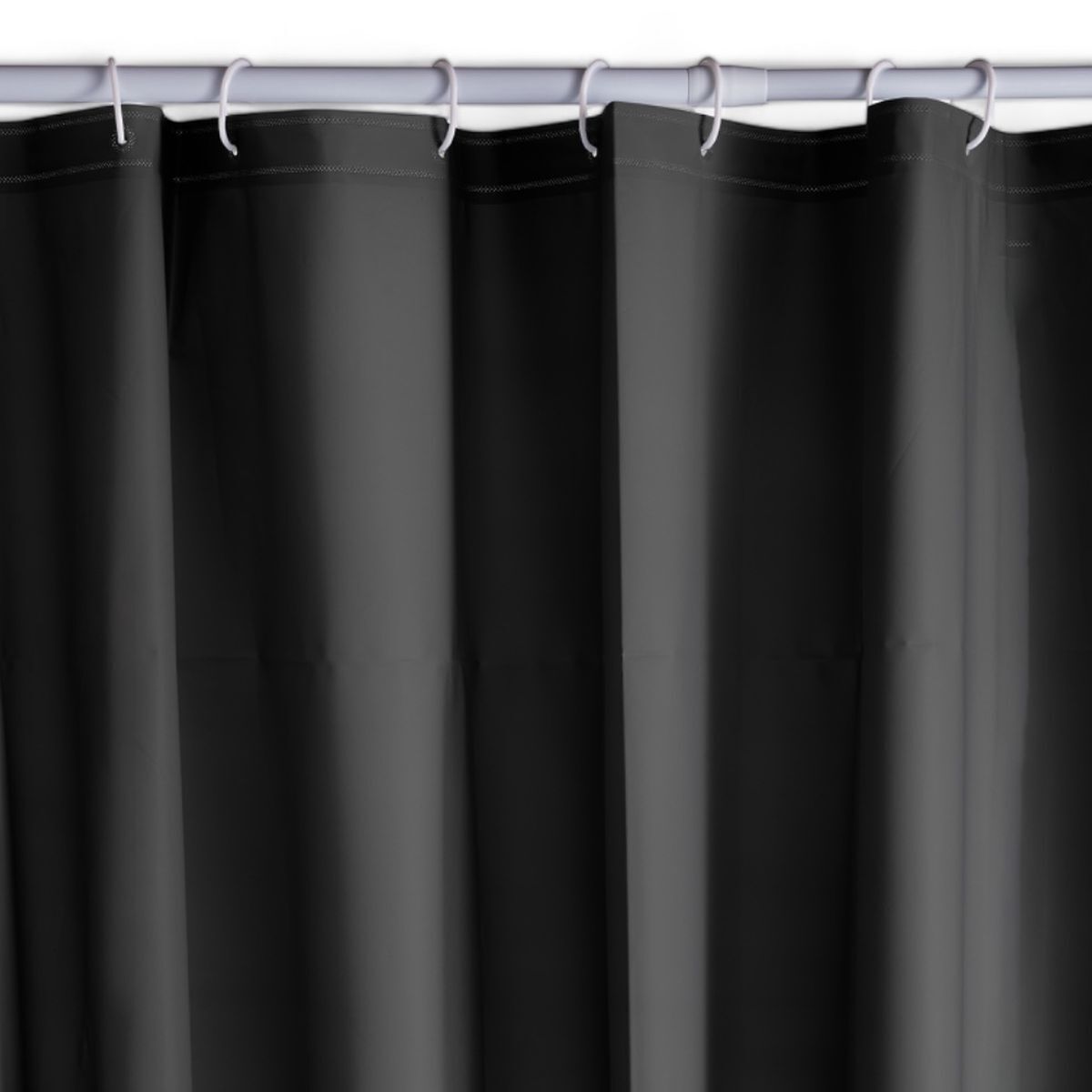 Cortina baño peva 180x200cm color negro