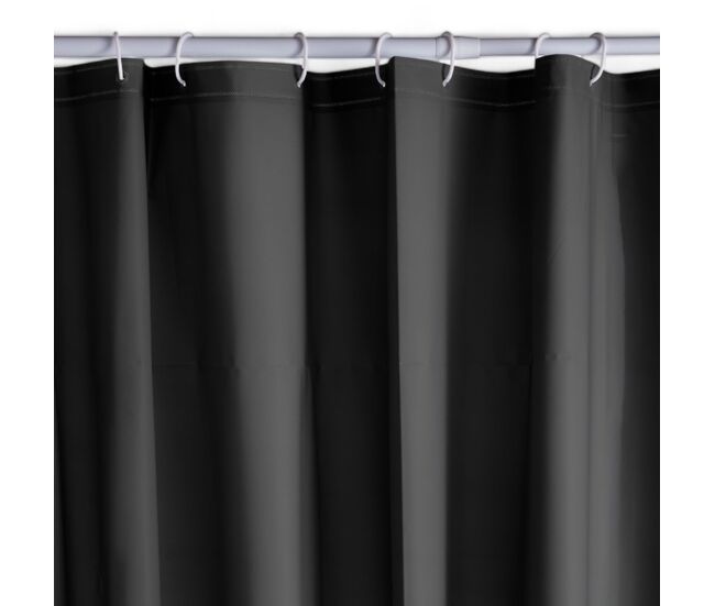 Cortina baño peva 180x200cm color negro