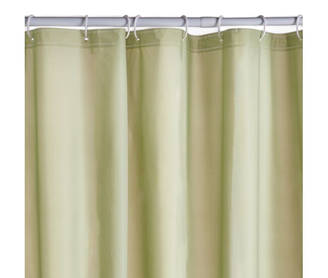 Cortina baño peva 180x200cm color verde