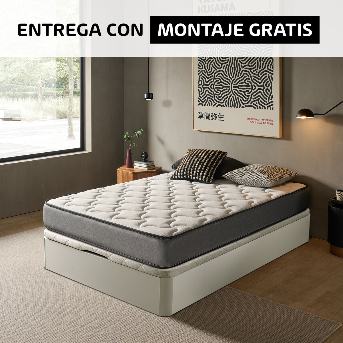 Pack AHORRO visco y canapé blanco SOMNALIS