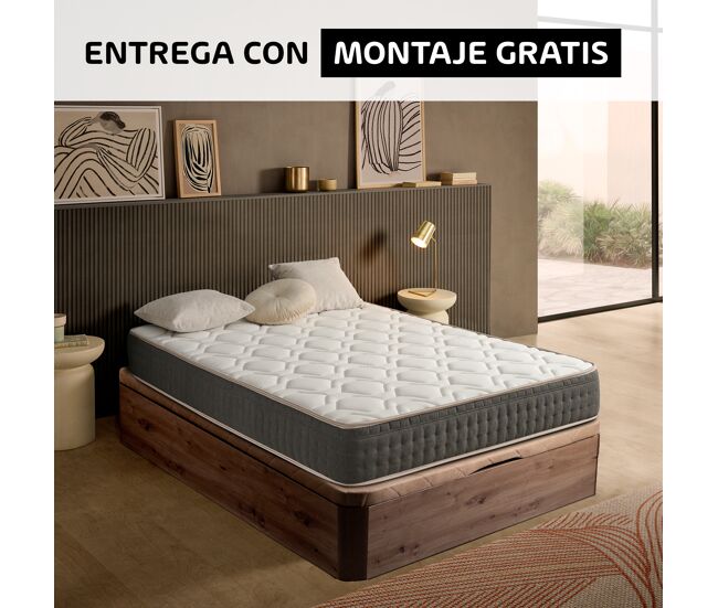 Pack estandar 150x190cm visco y canapé roble somnalis