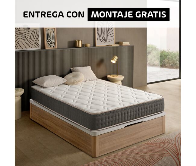 Pack estandar 150x190cm visco y canapé madera somnalis