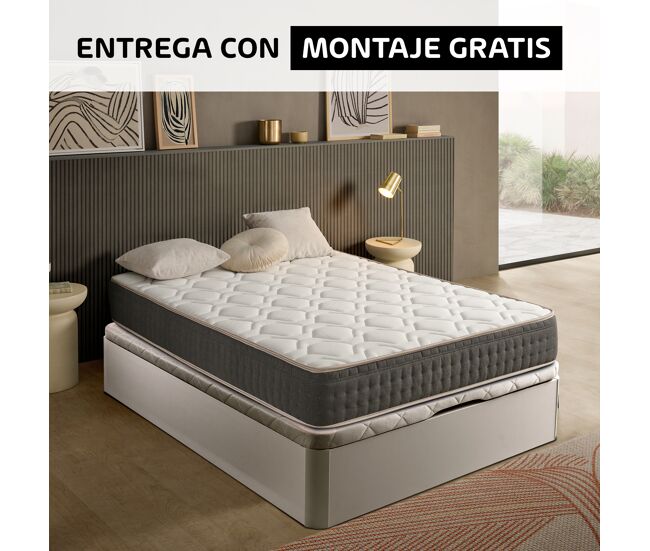Pack estandar 90x190cm visco y canapé blanco somnalis