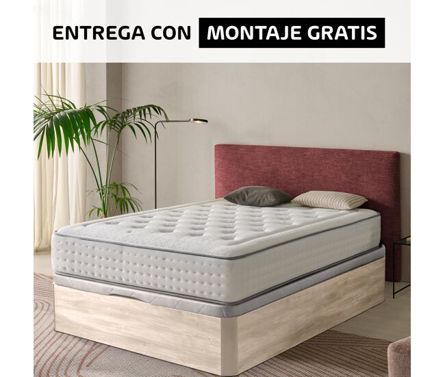 Pack one 150x190cm muelles y visco y canapé artico somnalis