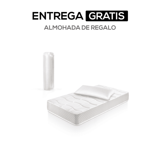 Colchão SHERPA 19 90x190cm SOMNALIS espuma com almofada