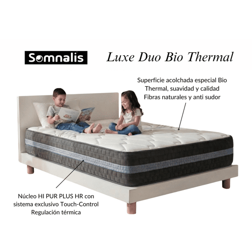 Colchão viscogel DUO BIO THERMAL 200x200cm SOMNALIS 31cm Colchão viscogel DUO BIO THERMAL 200x200cm SOMNALIS 31cm