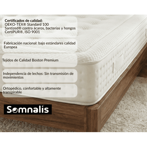 Colchão visco molas ensacadas GRAND PREMIUM 200x200cm SOMNALIS 31cm Colchão visco molas ensacadas GRAND PREMIUM 200x200cm SOMNALIS 31cm